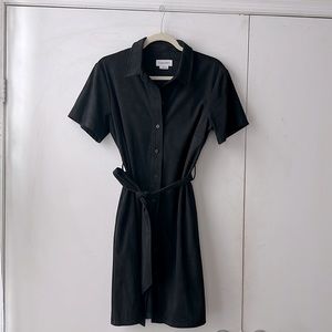 Calvin Klein Faux Suede Shirt Dress